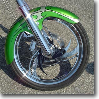 Chrome Motorcycle Wheel