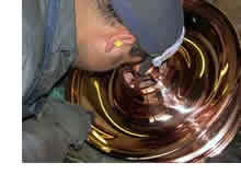 Motorcycle Chrome Copper Buffing